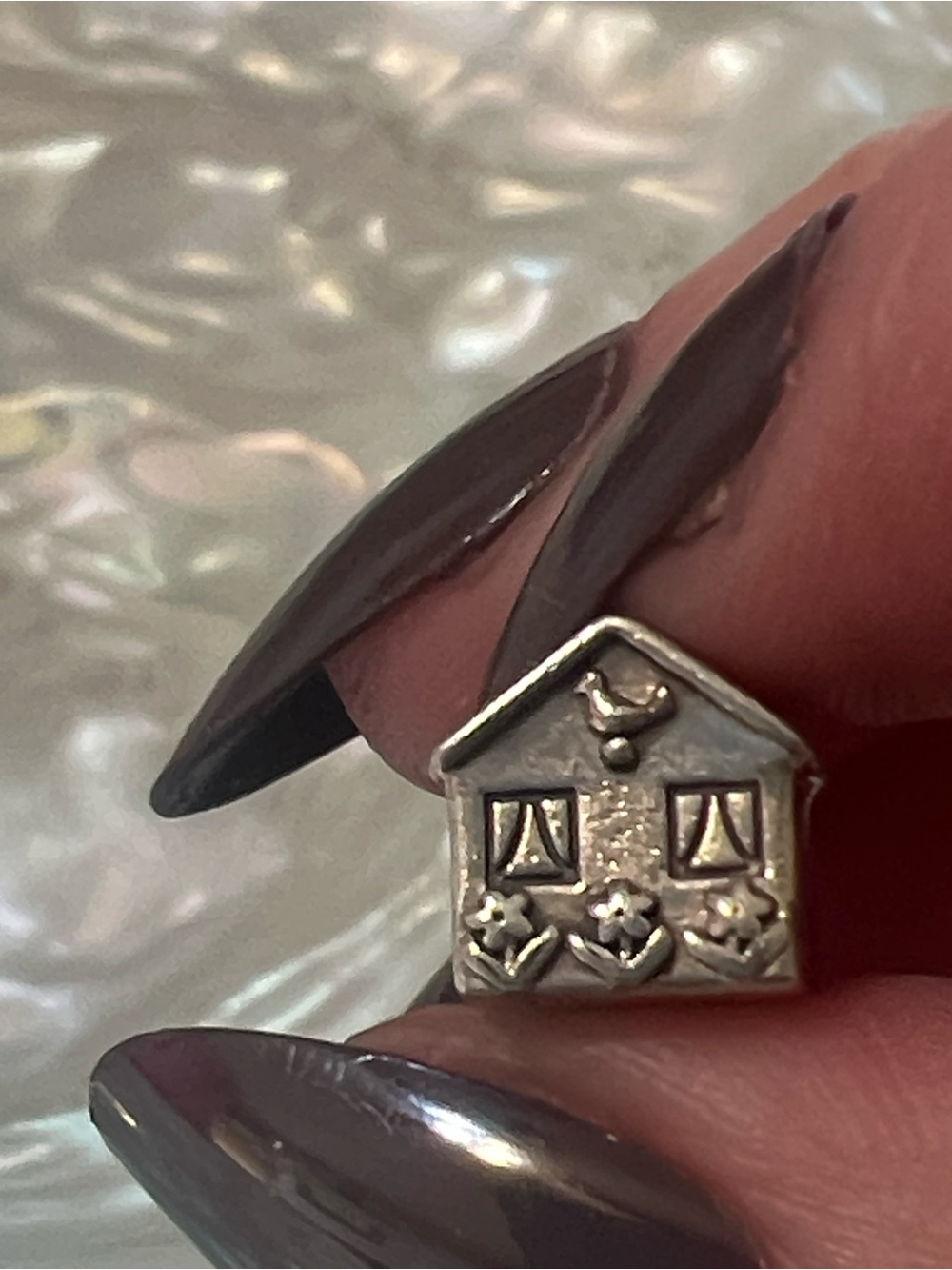Pandora Silver House Charm with Heart Detail